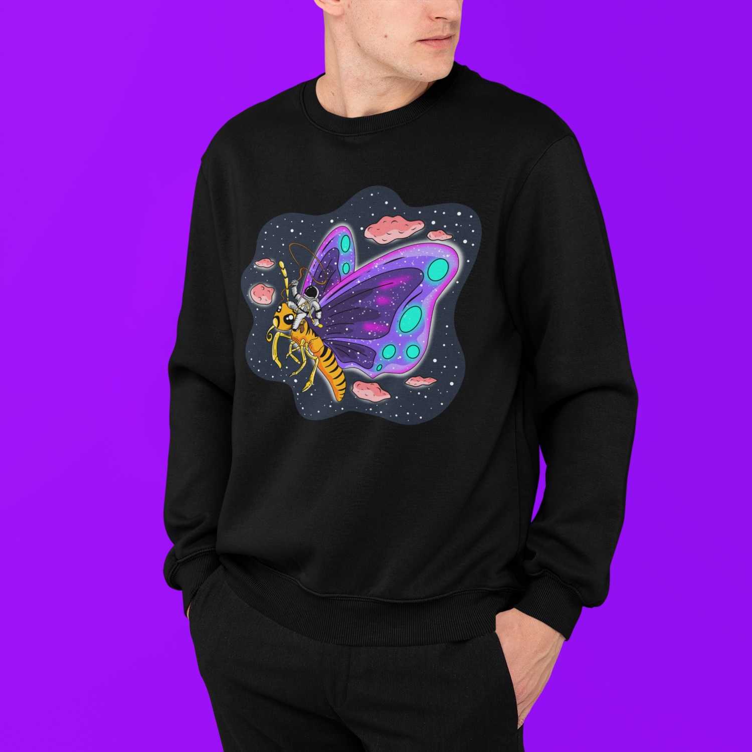 Cosmic Coziness: The Space Flora Space Sweatshirt Collection