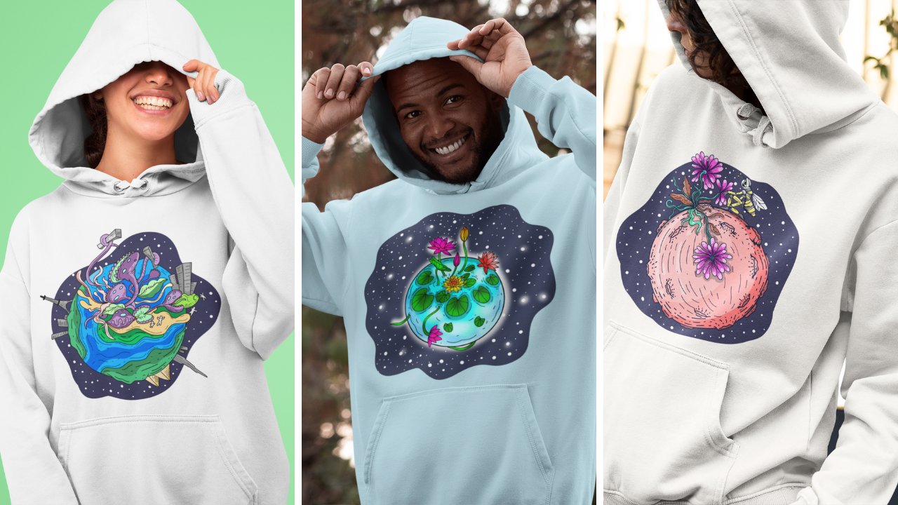 Space Flora | Space Hoodies: Cosmically Inspired Space Designs