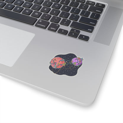 Collision of Worlds: The Space Flora Planet Luba and Elio Sticker