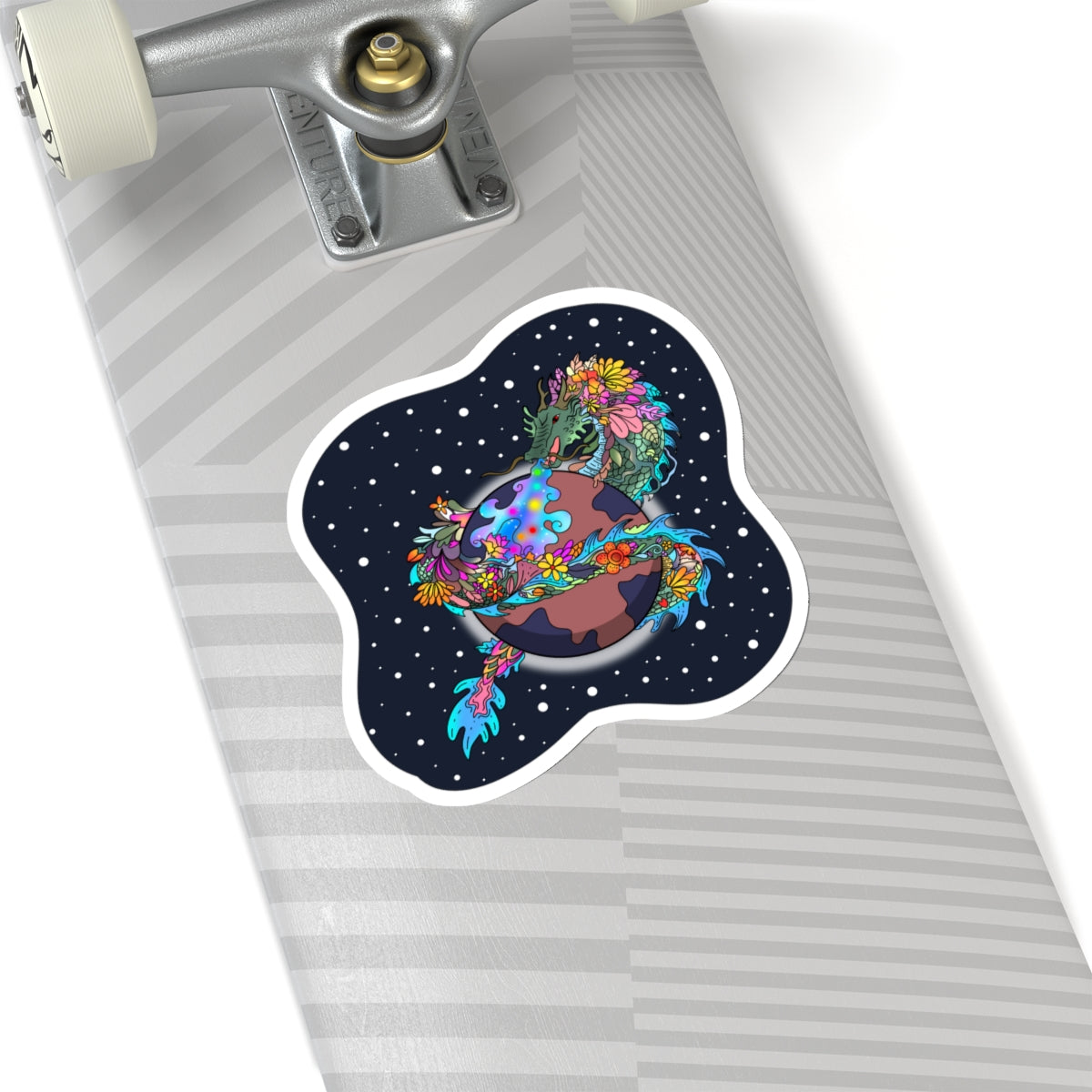 Cosmic Blossoms: The Great Space Flora Dragon Sticker