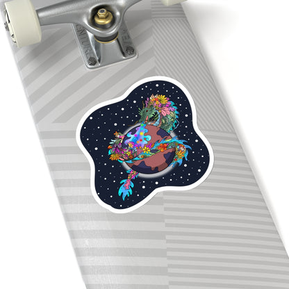 Cosmic Blossoms: The Great Space Flora Dragon Sticker