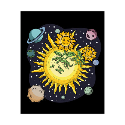 The Sunflower Paradise Space Matte Poster