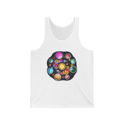 Space Flora Solar System Unisex Tank Top