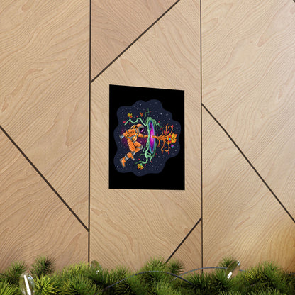 The Space Flora Wormhole Matte Space Poster