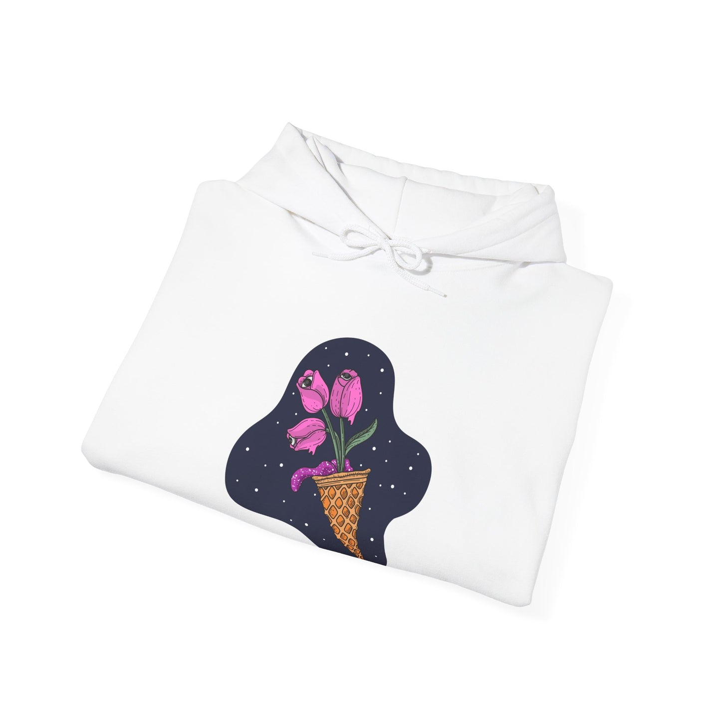 Space Tulips In An UIC- Unidentified Ice-Cream Cone  Unisex Hoodie