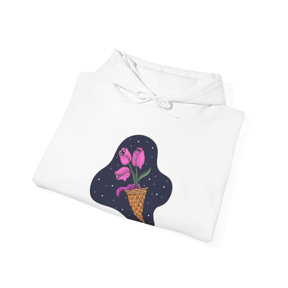 Space Tulips In An UIC- Unidentified Ice-Cream Cone  Unisex Hoodie