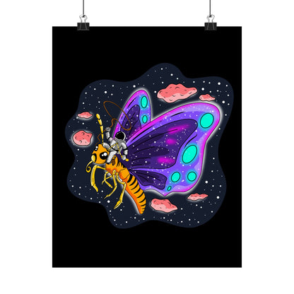 The Great Space Flora Butterfly Matte Space Poster