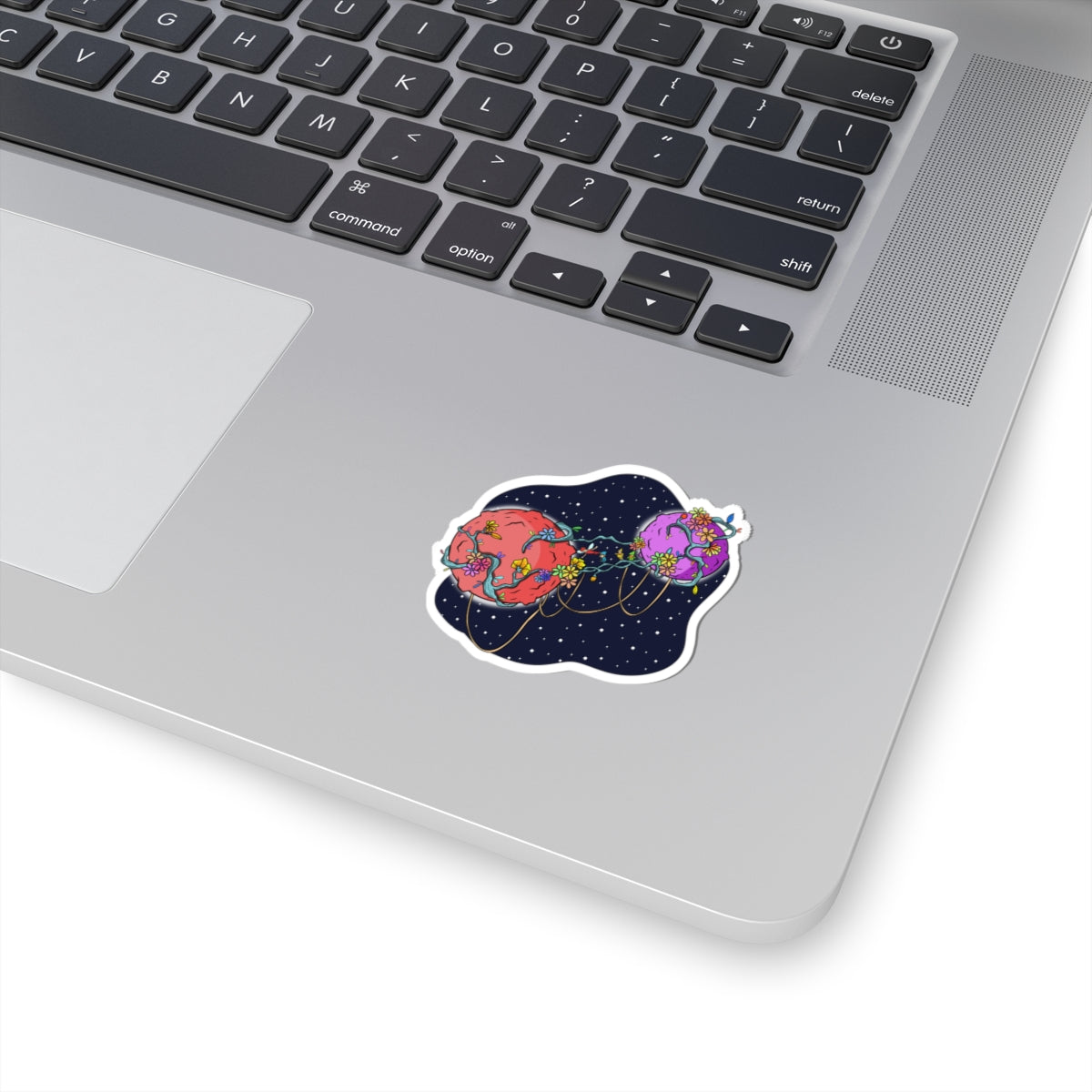 Collision of Worlds: The Space Flora Planet Luba and Elio Sticker