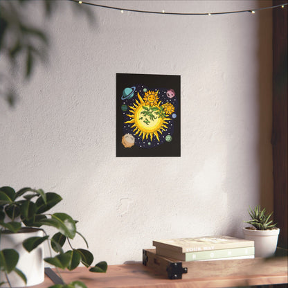 The Sunflower Paradise Space Matte Poster