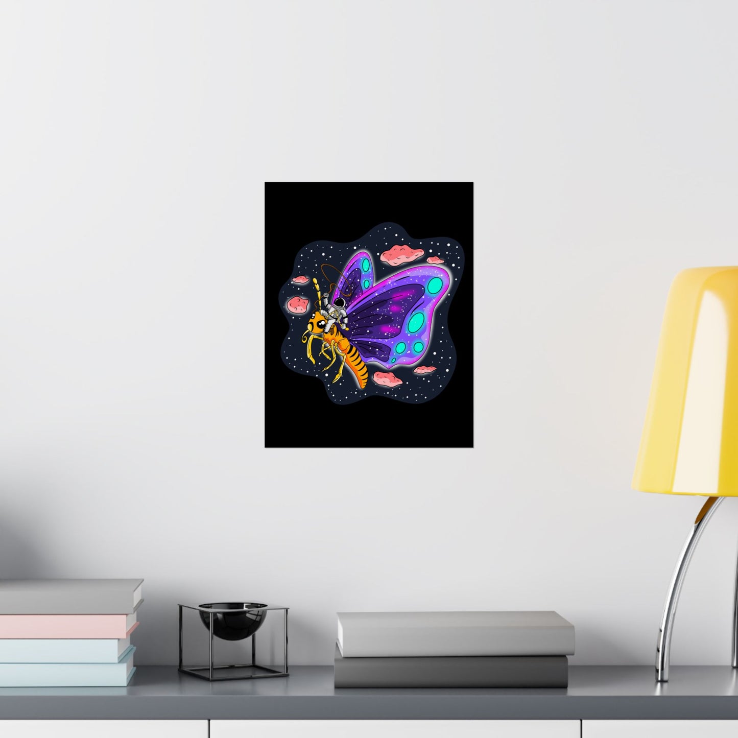 The Great Space Flora Butterfly Matte Space Poster