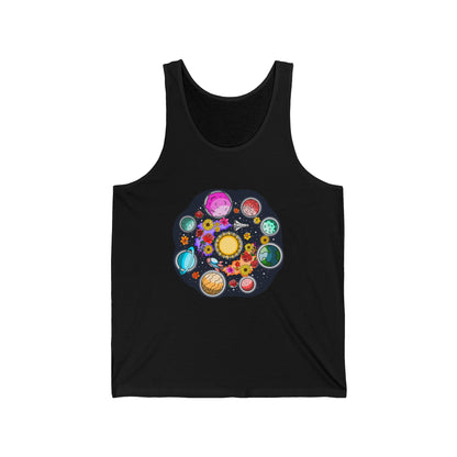 Space Flora Solar System Unisex Tank Top