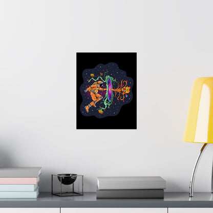 The Space Flora Wormhole Matte Space Poster