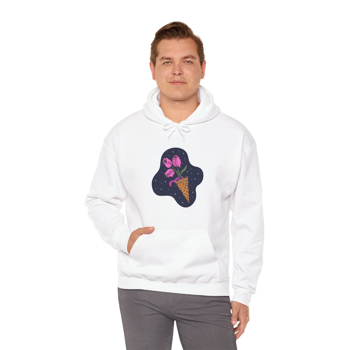 Space Tulips In An UIC- Unidentified Ice-Cream Cone  Unisex Hoodie