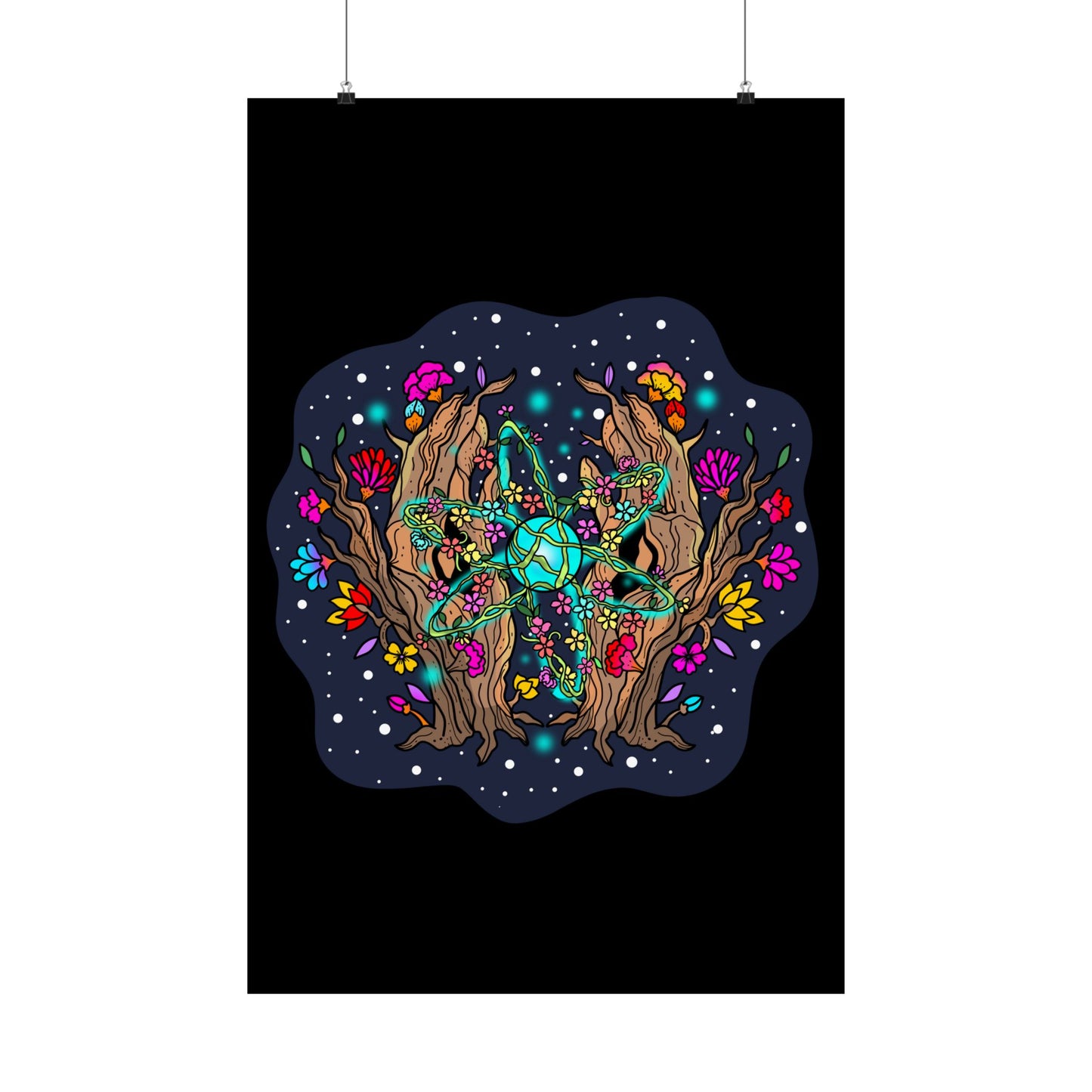 Atomic Space Flora Matte Space Poster