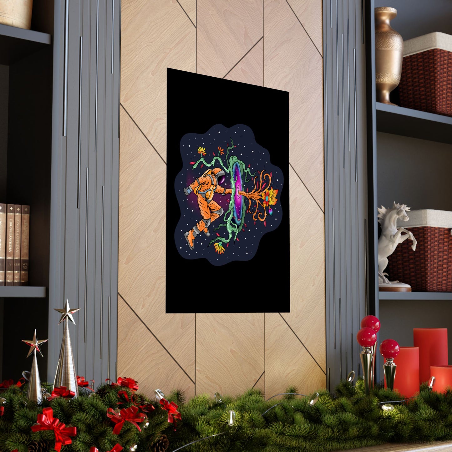 The Space Flora Wormhole Matte Space Poster