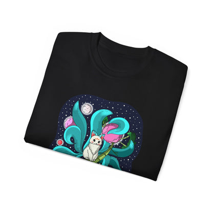 The Great Blue Space Nine Tailed Fox Unisex T-Shirt