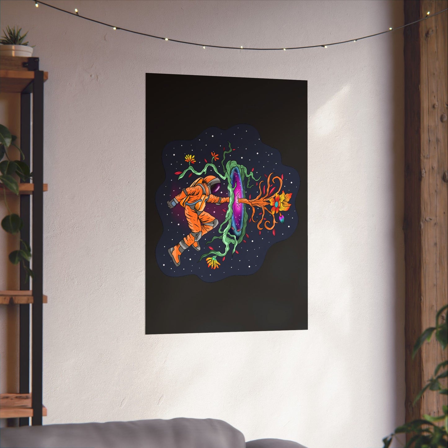 The Space Flora Wormhole Matte Space Poster