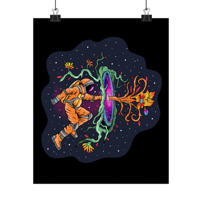 The Space Flora Wormhole Matte Space Poster