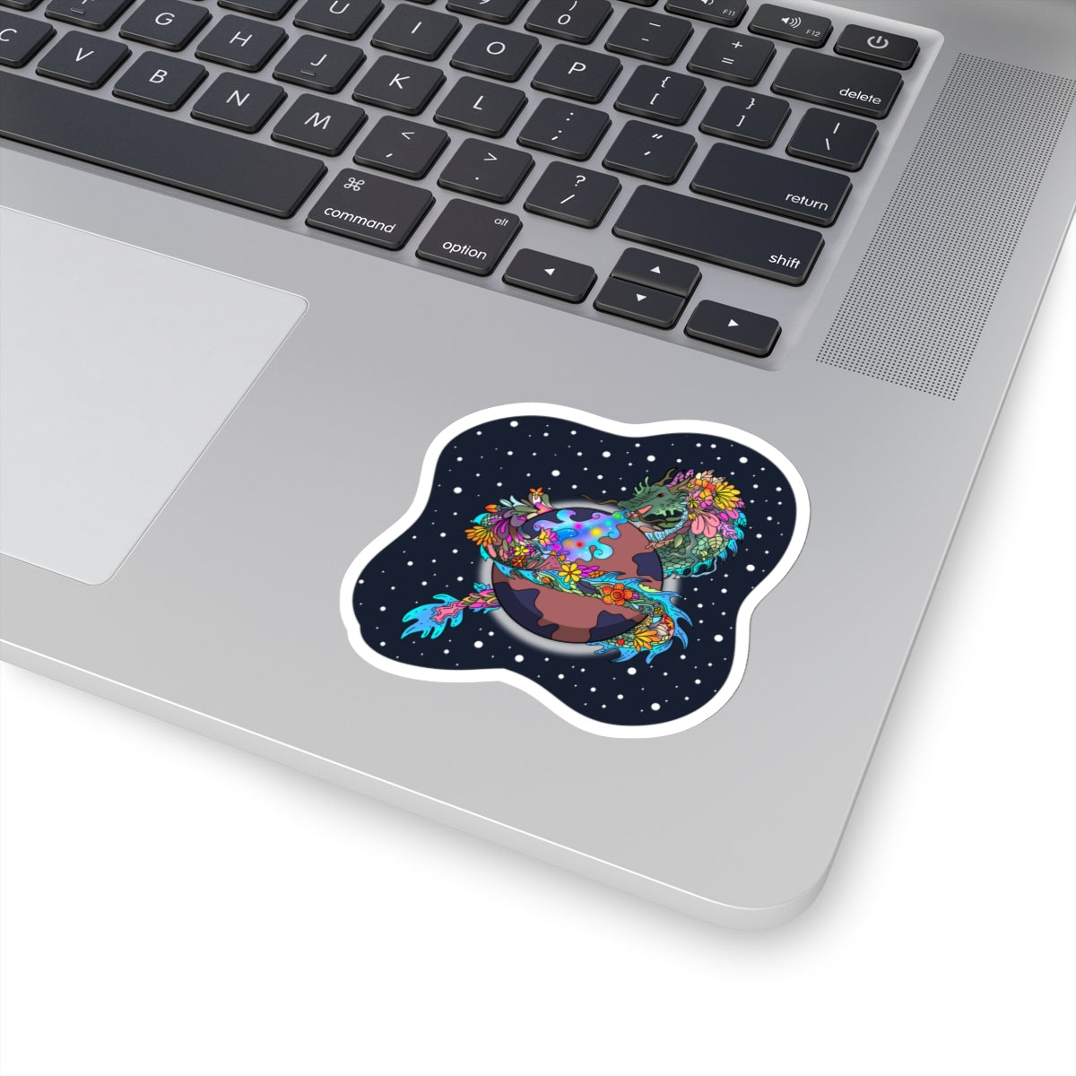 Cosmic Blossoms: The Great Space Flora Dragon Sticker