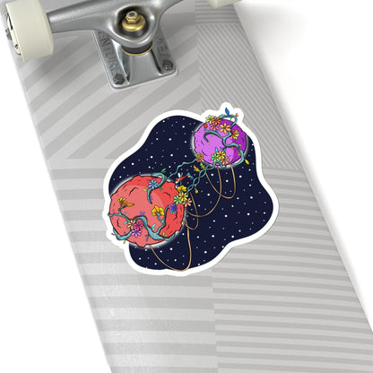 Collision of Worlds: The Space Flora Planet Luba and Elio Sticker