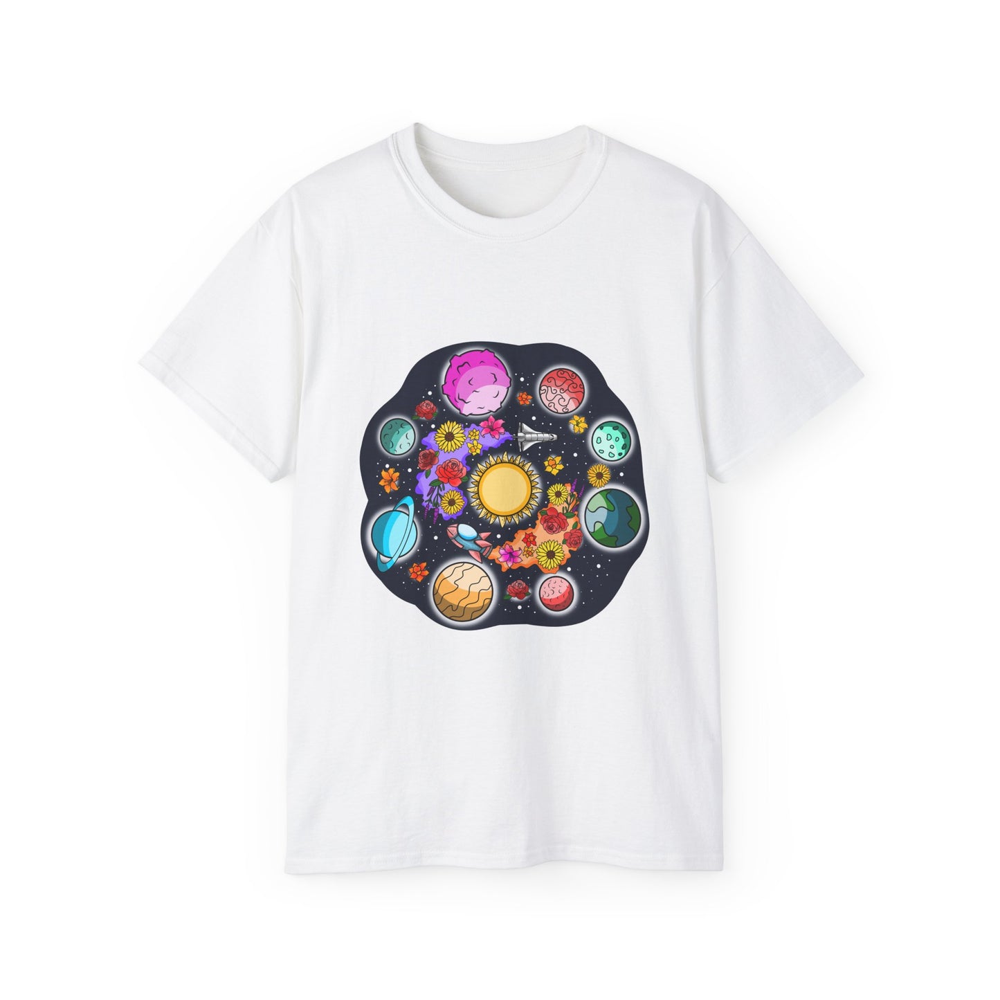 The Space Flora Solar System Unisex T-Shirt