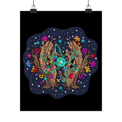 Atomic Space Flora Matte Space Poster