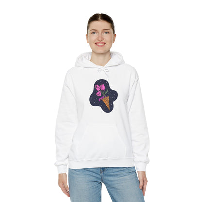 Space Tulips In An UIC- Unidentified Ice-Cream Cone  Unisex Hoodie