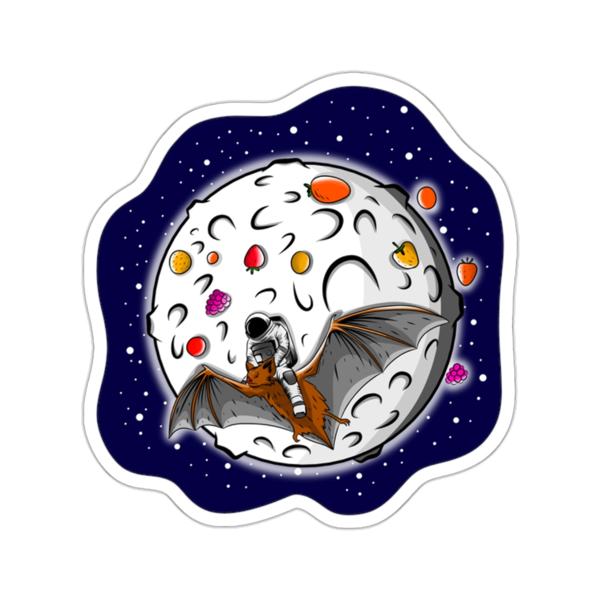 The Bat Riding Astronaut Stickers