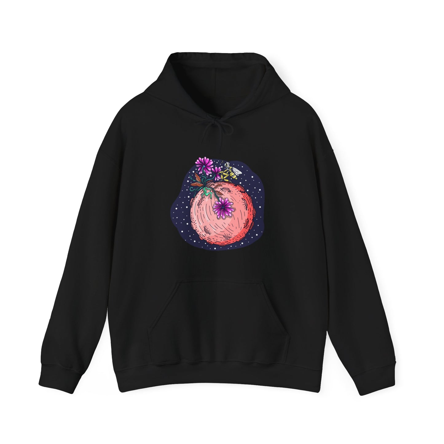 Buzzing On The Moon Bee Space Hoodie