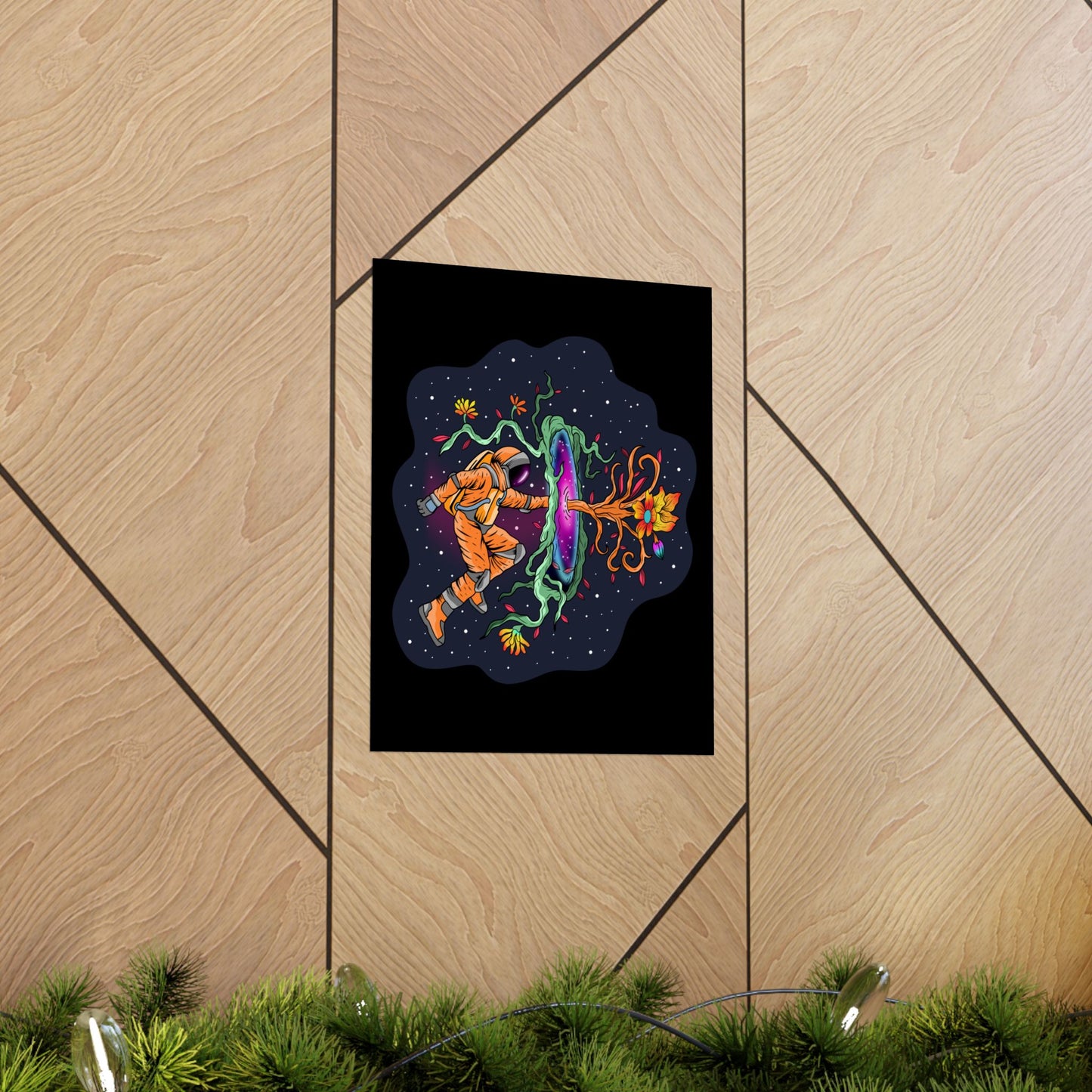 The Space Flora Wormhole Matte Space Poster