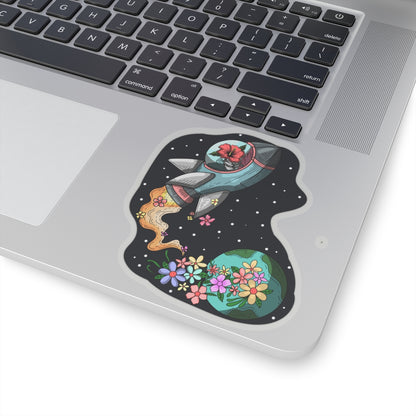 One Small Step For Hibiscus Sticker