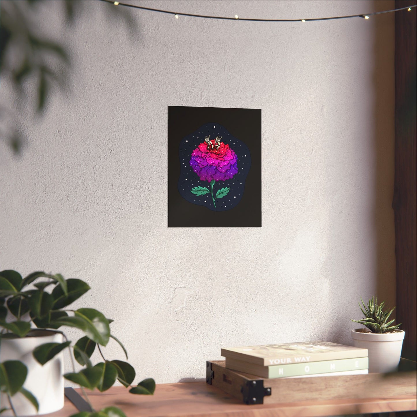 Planet Of The Floating Carnation Matte Space Poster