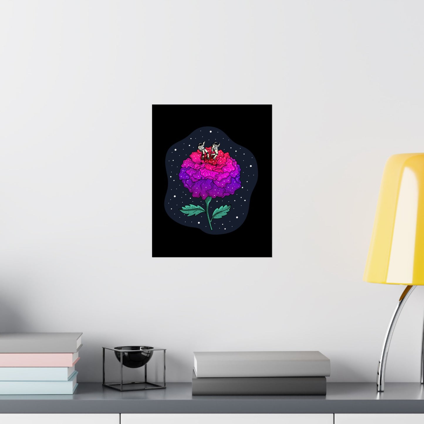 Planet Of The Floating Carnation Matte Space Poster