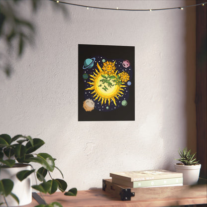 The Sunflower Paradise Space Matte Poster