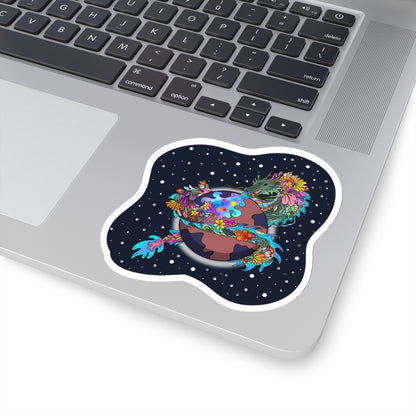 Cosmic Blossoms: The Great Space Flora Dragon Sticker