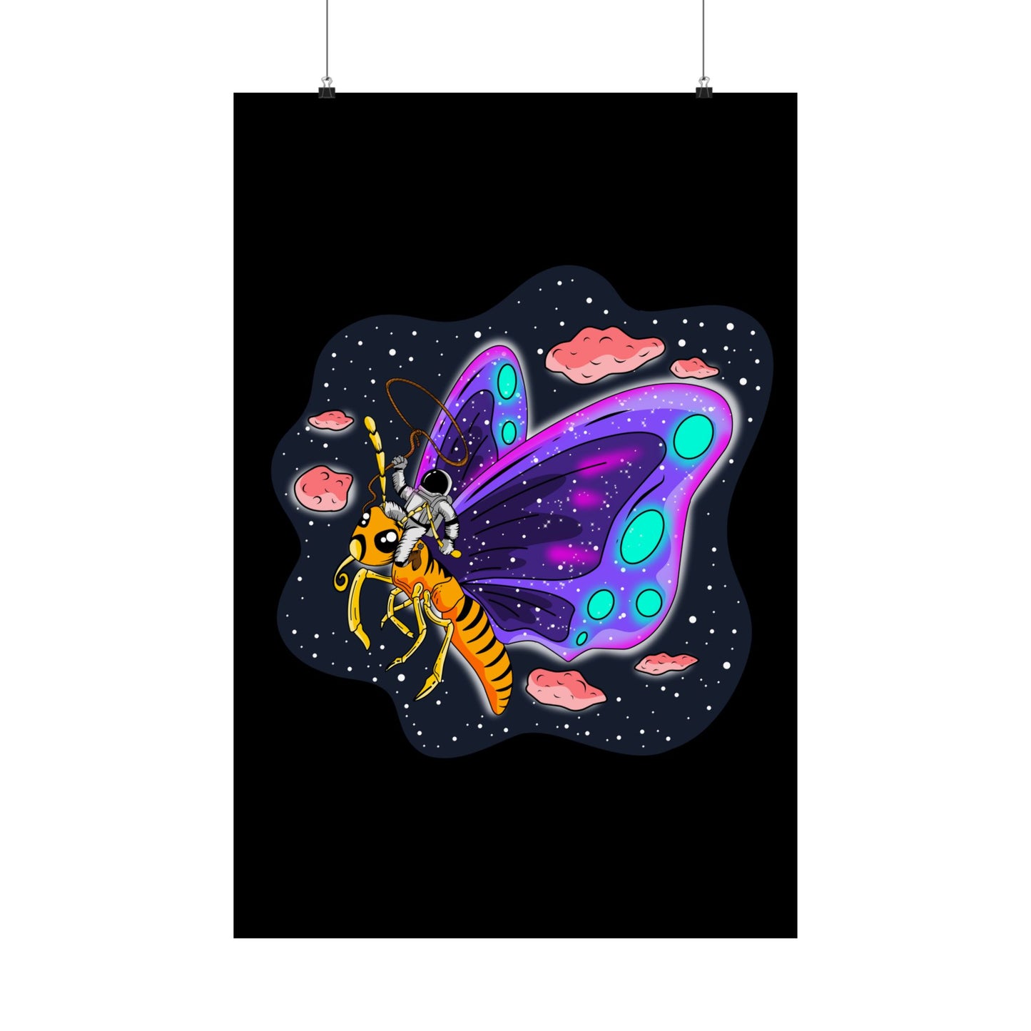 The Great Space Flora Butterfly Matte Space Poster