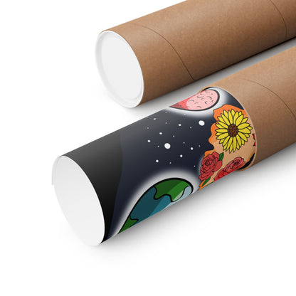 The Space Flora Solar System Matte Space Poster