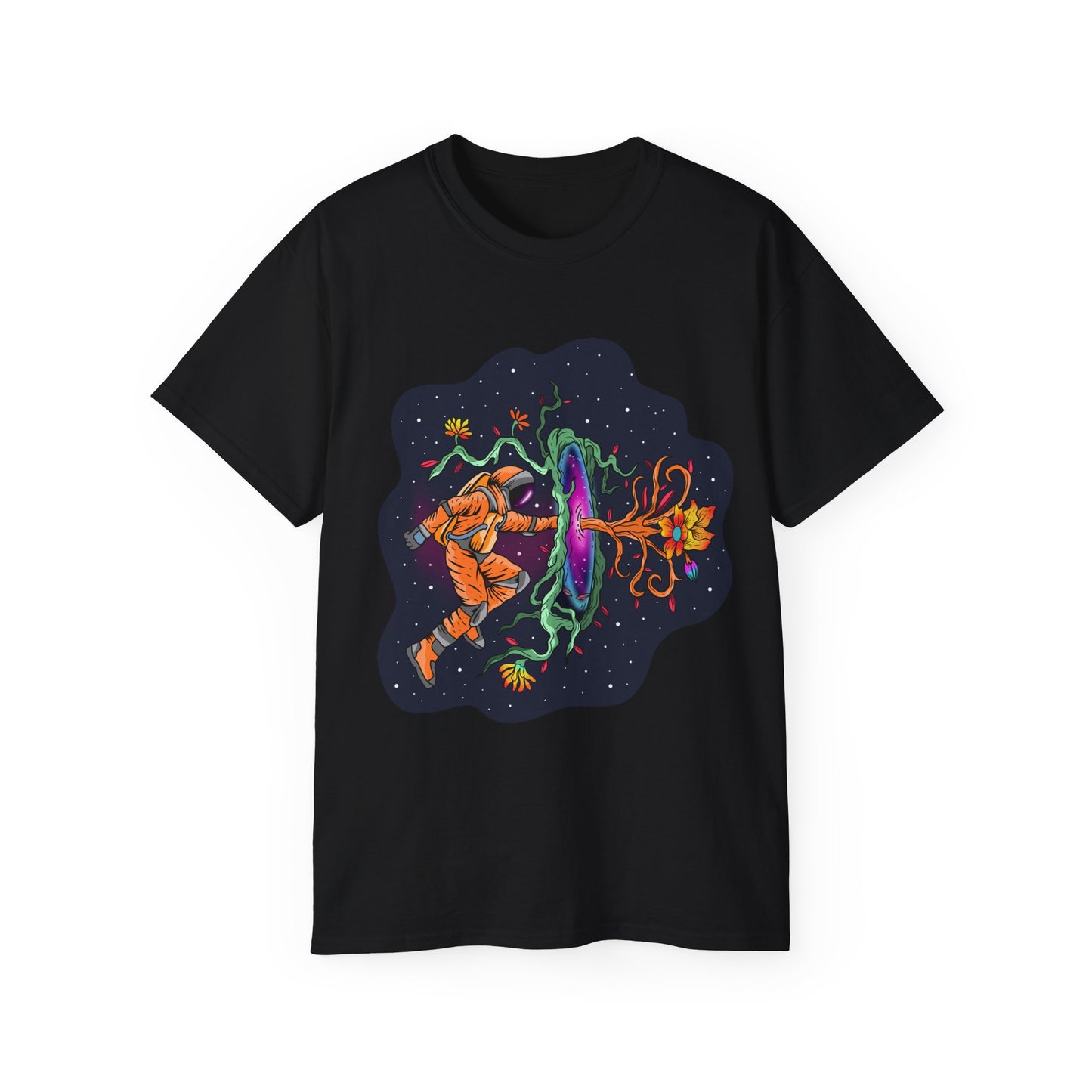 Space Flora Wormhole Portal Unisex T-Shirt