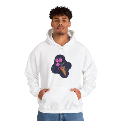 Space Tulips In An UIC- Unidentified Ice-Cream Cone  Unisex Hoodie