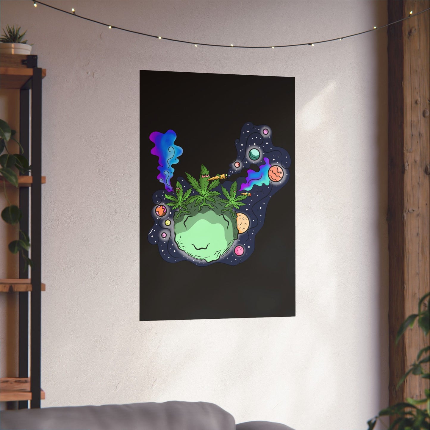 Puff Puff Pass Weed Matte Space Poster