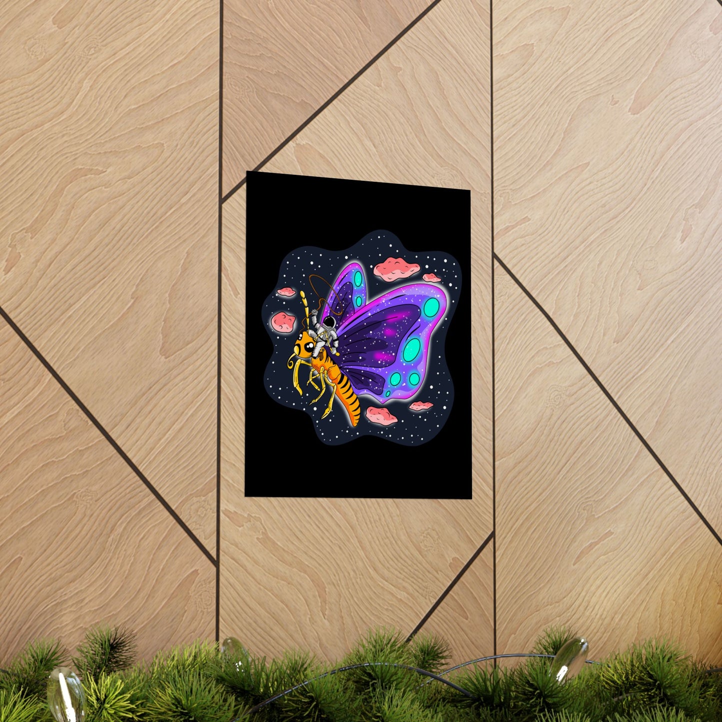 The Great Space Flora Butterfly Matte Space Poster