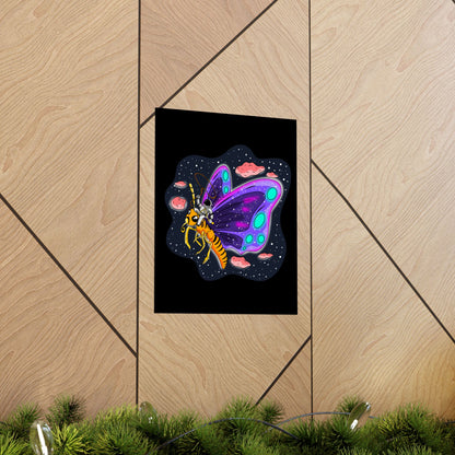 The Great Space Flora Butterfly Matte Space Poster