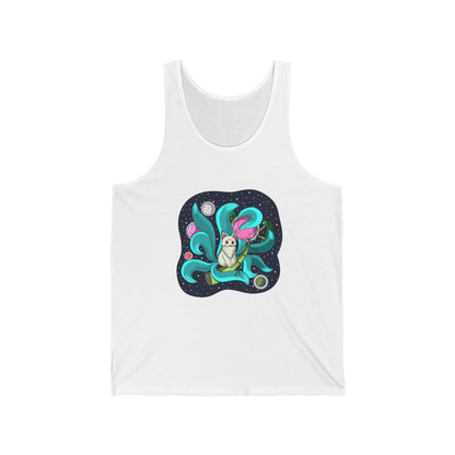 The Great Blue Nine Tailed Space Fox Unisex Tank Top