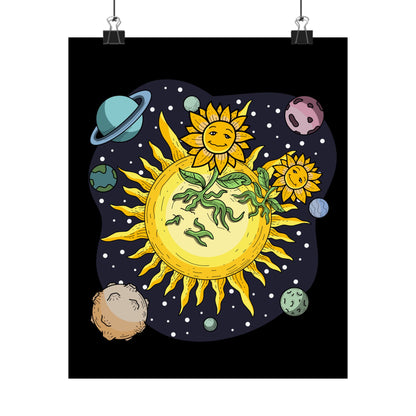 The Sunflower Paradise Space Matte Poster