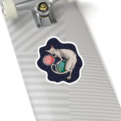 The Great Space Flora Sphynx Cat Sticker