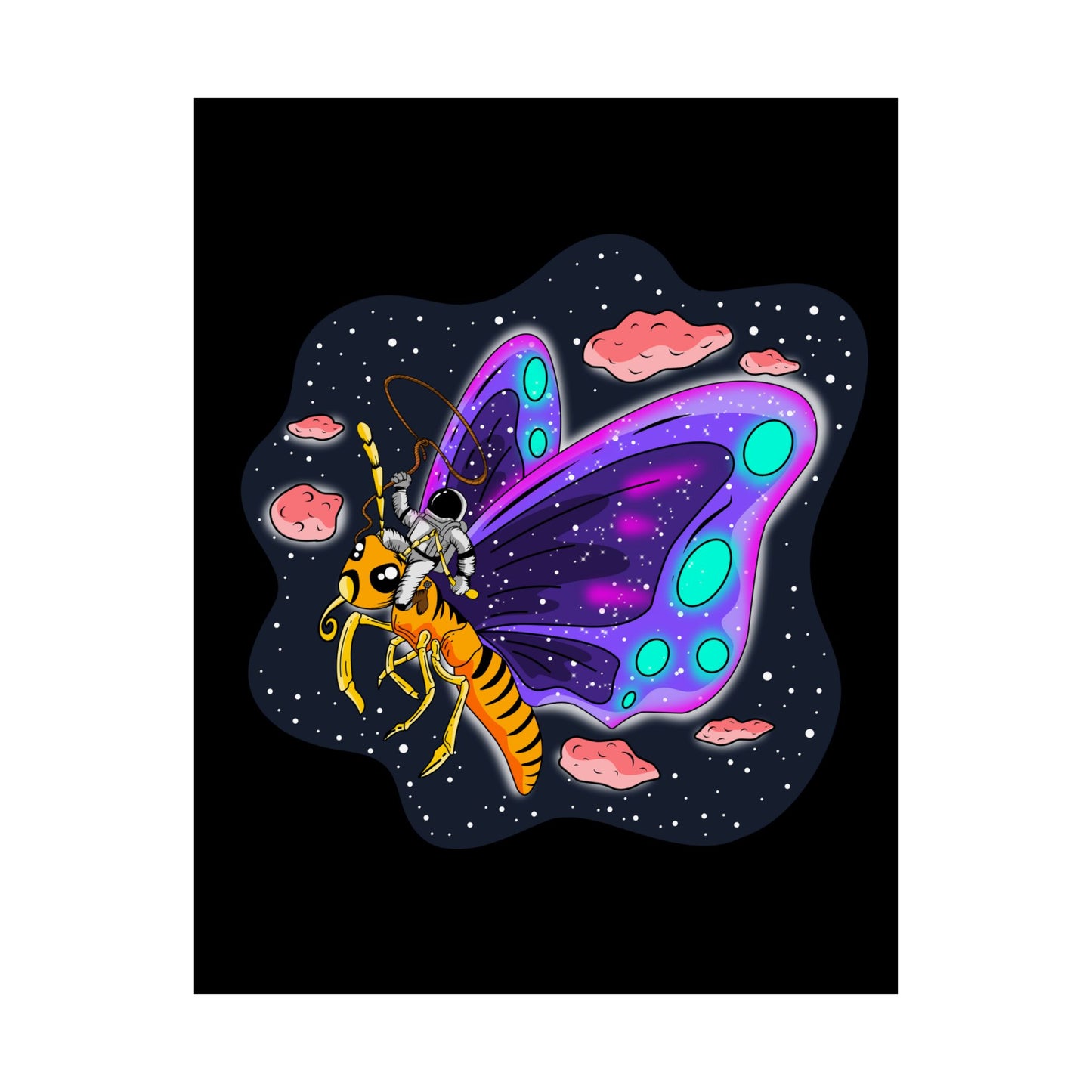 The Great Space Flora Butterfly Matte Space Poster