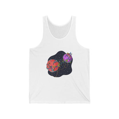 When Two Worlds Collide: Planet Luba and Elio Unisex Tank Top