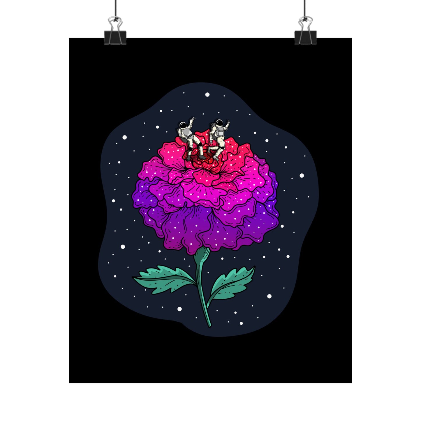 Planet Of The Floating Carnation Matte Space Poster