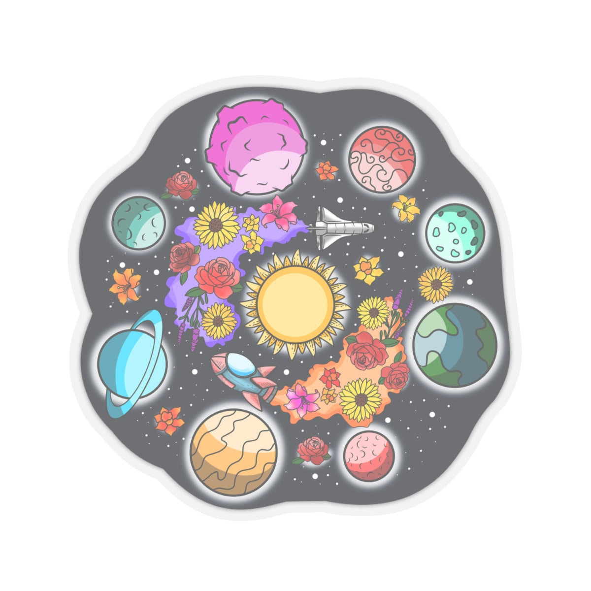 The Space Flora Solar System Stickers