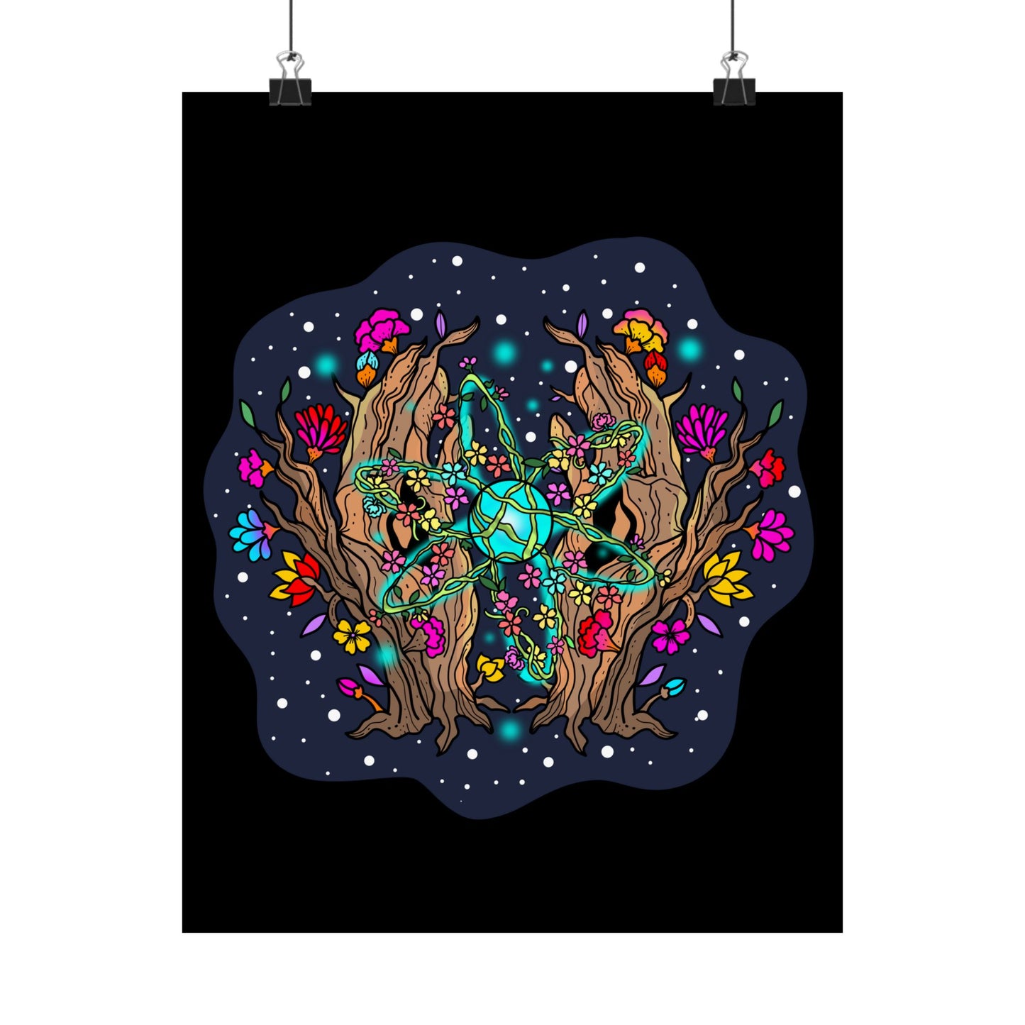 Atomic Space Flora Matte Space Poster